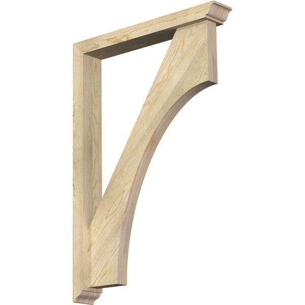 Ekena Millwork Westlake Traditional Rough Sawn Bracket w/ Offset Brace, Douglas Fir, 4"W x 26"D x 38"H BKT0402X26X38WTL01RDF - main